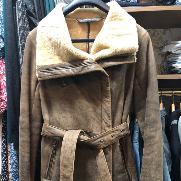 Andrew March Shearling Coat - Picture 1 of 4